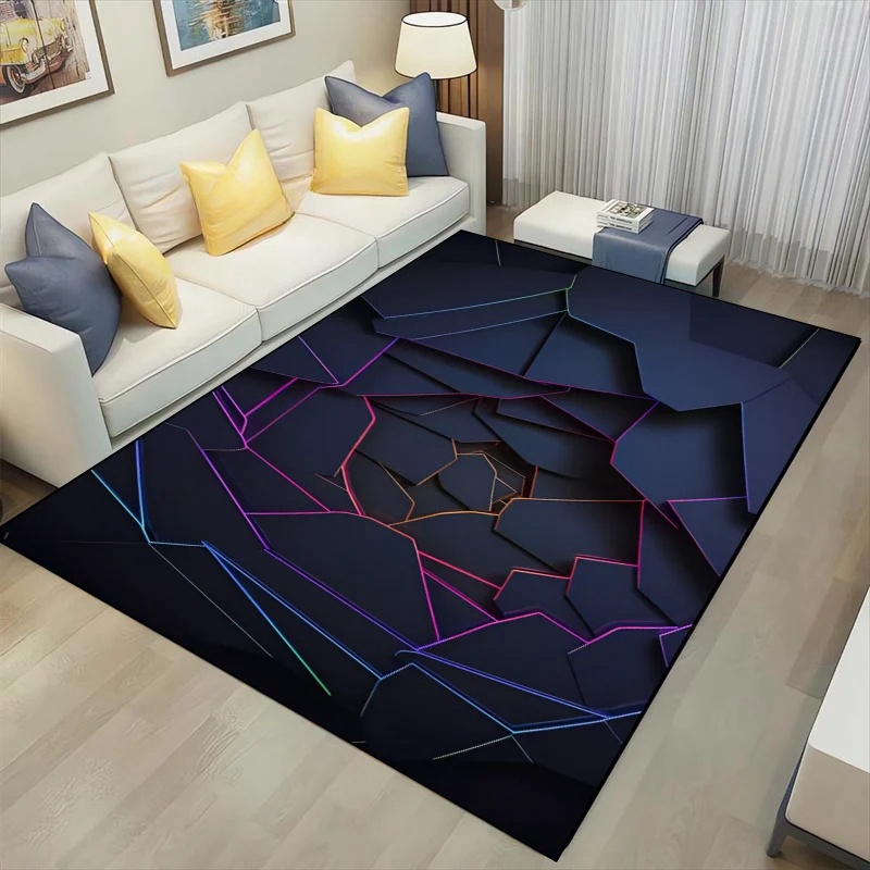 Outdoor Sport Live - Alfombra geométrica 3D, alfombras con luces